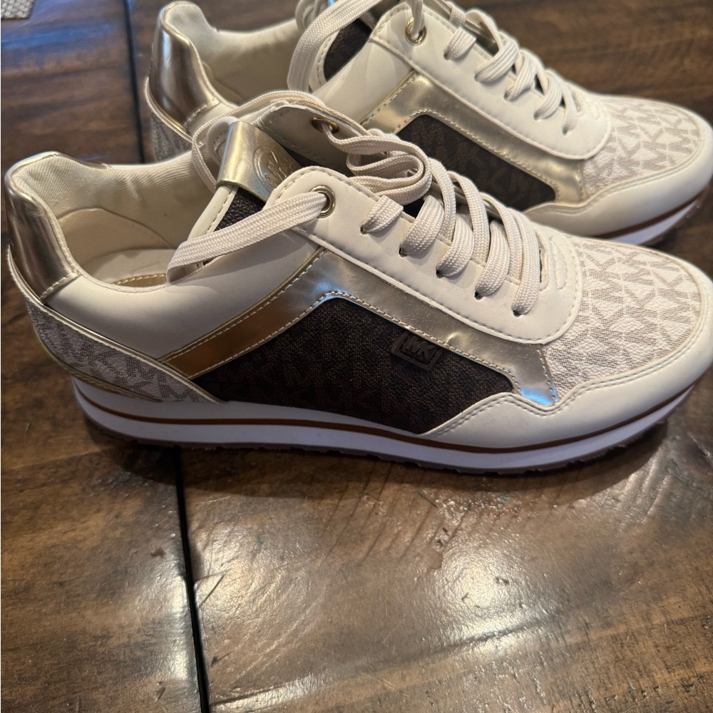 Michael Kors Cream and Gold Espadrilles